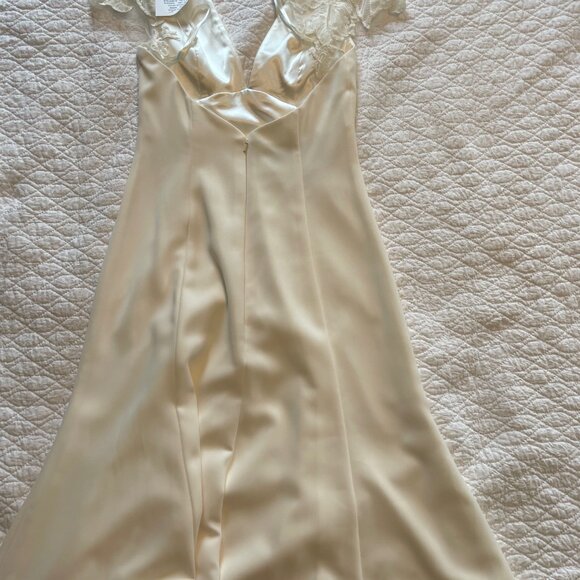 Amsale Crepe Midi Dress - Ivory - NWT - Picture 3 of 4